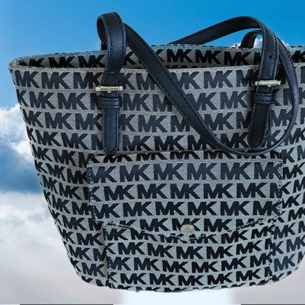 Michael Kors Medium Shoulder Handbag – Brown & Black Gold Hardware